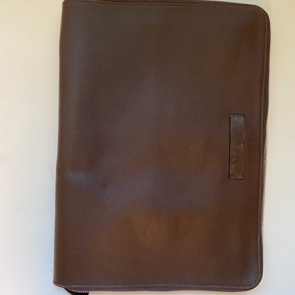 Trussardi Leather Portfolio NWOT - Picture 1 of 8